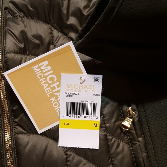 Nwt michael kors puffer olive green - Picture 2 of 8